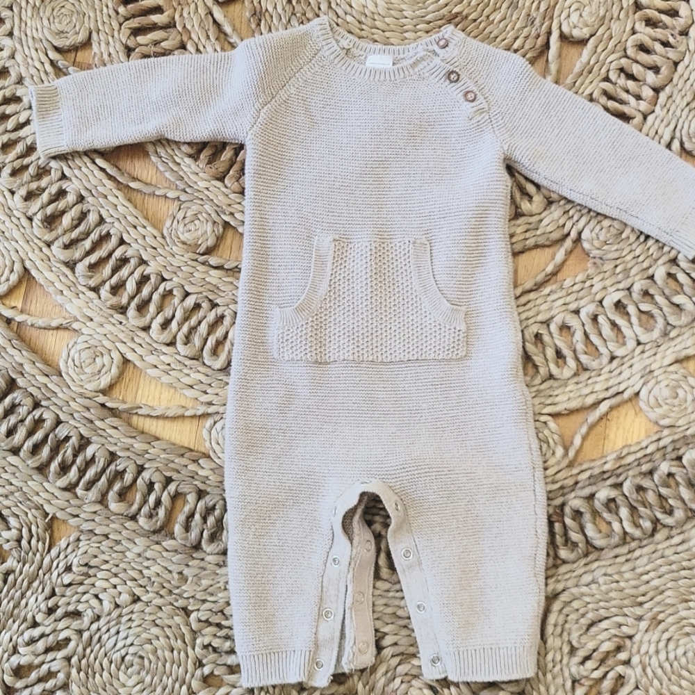 Baby Gender Neutral Sweater Romper 9 Months